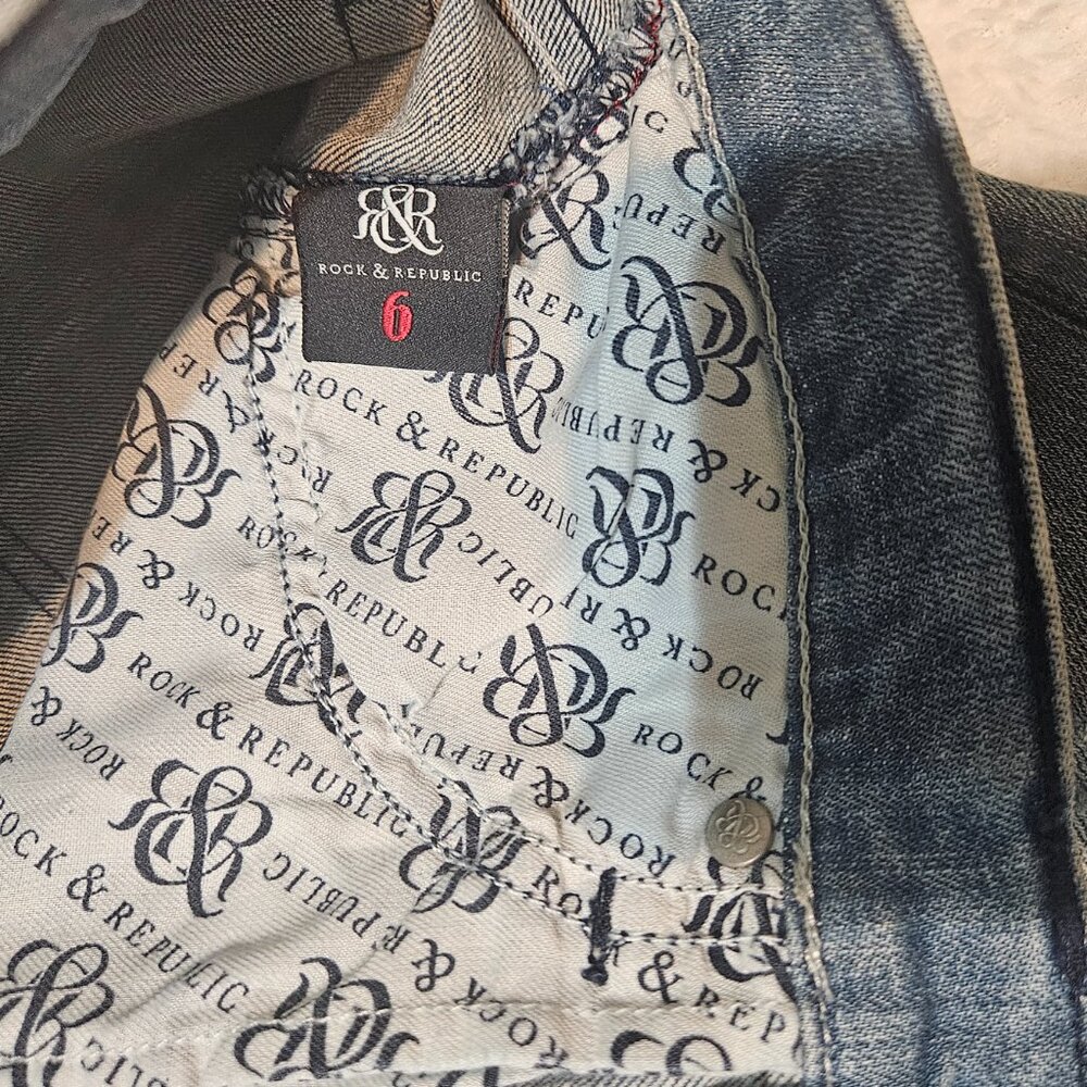 ROCK & REPUBLIC Womens Kasandra Bootcut Jeans - Size 6M - Picture 9 of 13